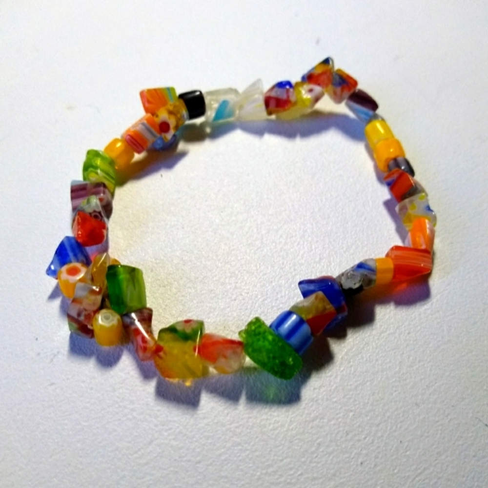 Glass Bead Stretch Bracelet
